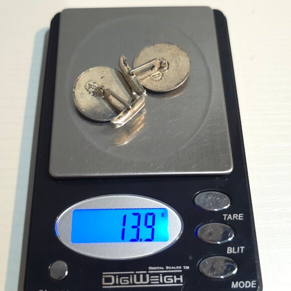 Sterling Silver Black Onyx Crab Cuff Links A243 - Picture 7 of 7